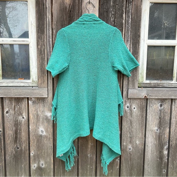 ☘️ Irelandseye Irish Knit Sweater Cardigan Fringe Fairycore sz S - Picture 2 of 8